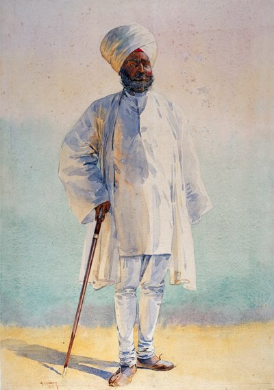 قبالة إلى التقاعد ، رسم توضيحي لـ "جيوش الهند" للرائد جي إف ماكمون ، نُشر في عام 1911 ، 1910 بواسطة ألفريد كرودي لوفيت